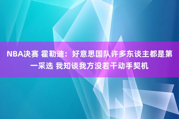 NBA决赛 霍勒迪：好意思国队许多东谈主都是第一采选 我知谈我方没若干动手契机