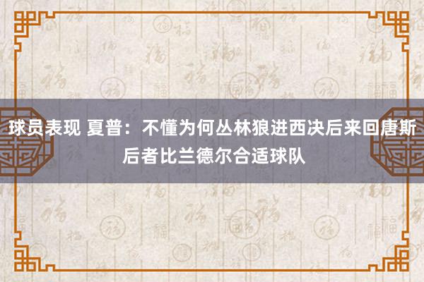 球员表现 夏普：不懂为何丛林狼进西决后来回唐斯 后者比兰德尔合适球队