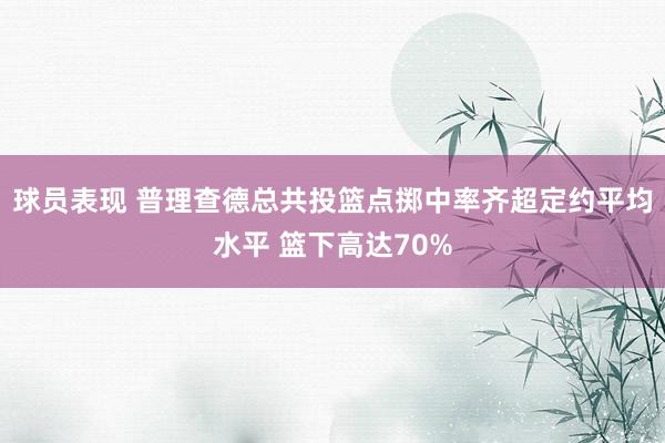 球员表现 普理查德总共投篮点掷中率齐超定约平均水平 篮下高达70%