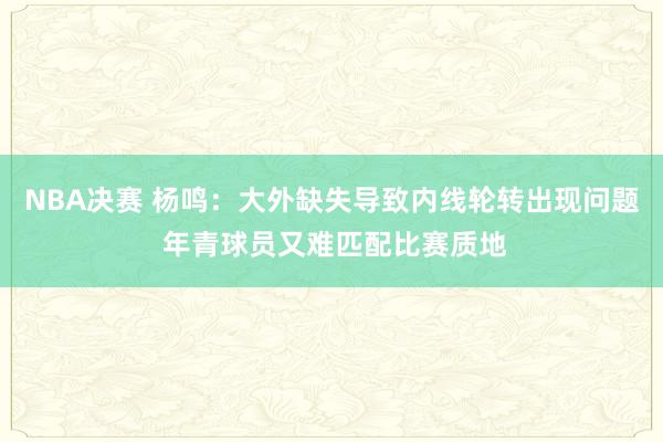 NBA决赛 杨鸣：大外缺失导致内线轮转出现问题 年青球员又难匹配比赛质地