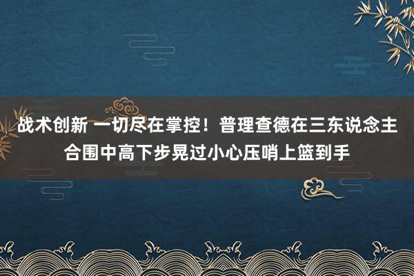 战术创新 一切尽在掌控！普理查德在三东说念主合围中高下步晃过小心压哨上篮到手